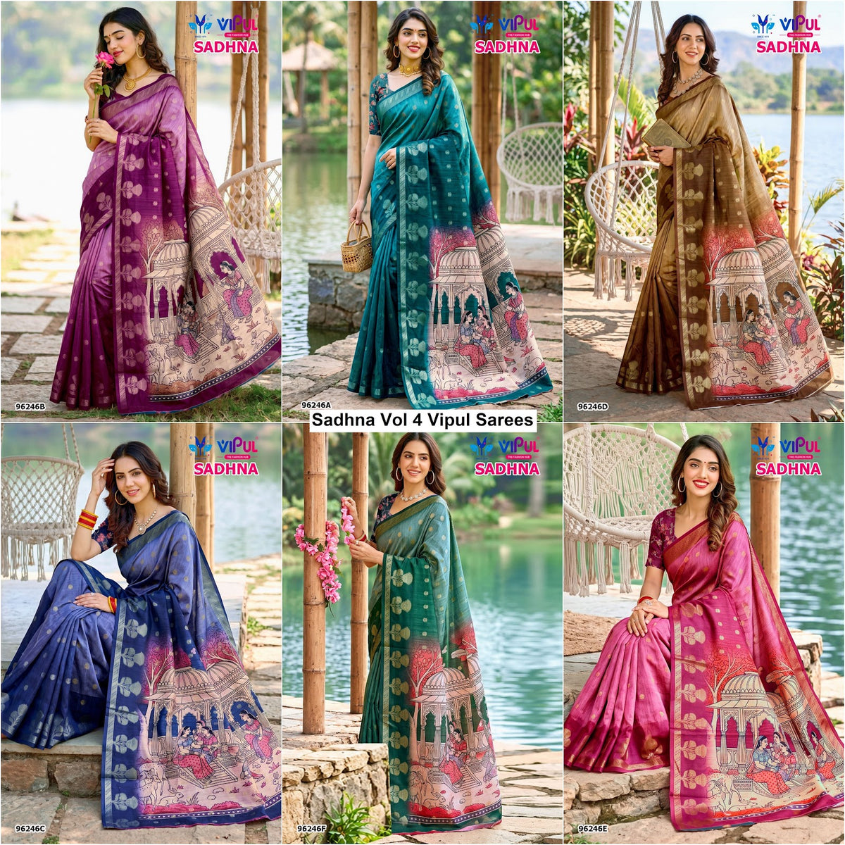 Sadhna Vol 4 Vipul Organza Sarees Manufacturer