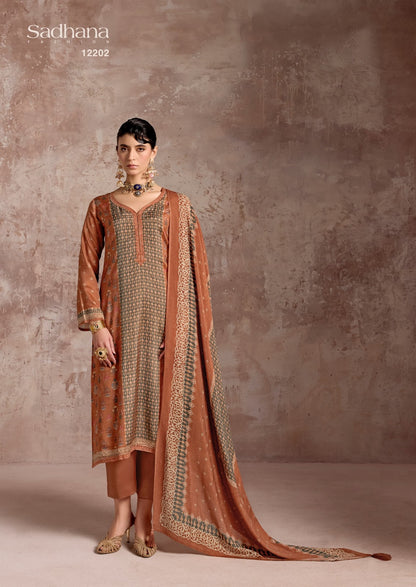 Sadie Sadhana Bemberg Muslin Pant Style Suits Manufacturer India