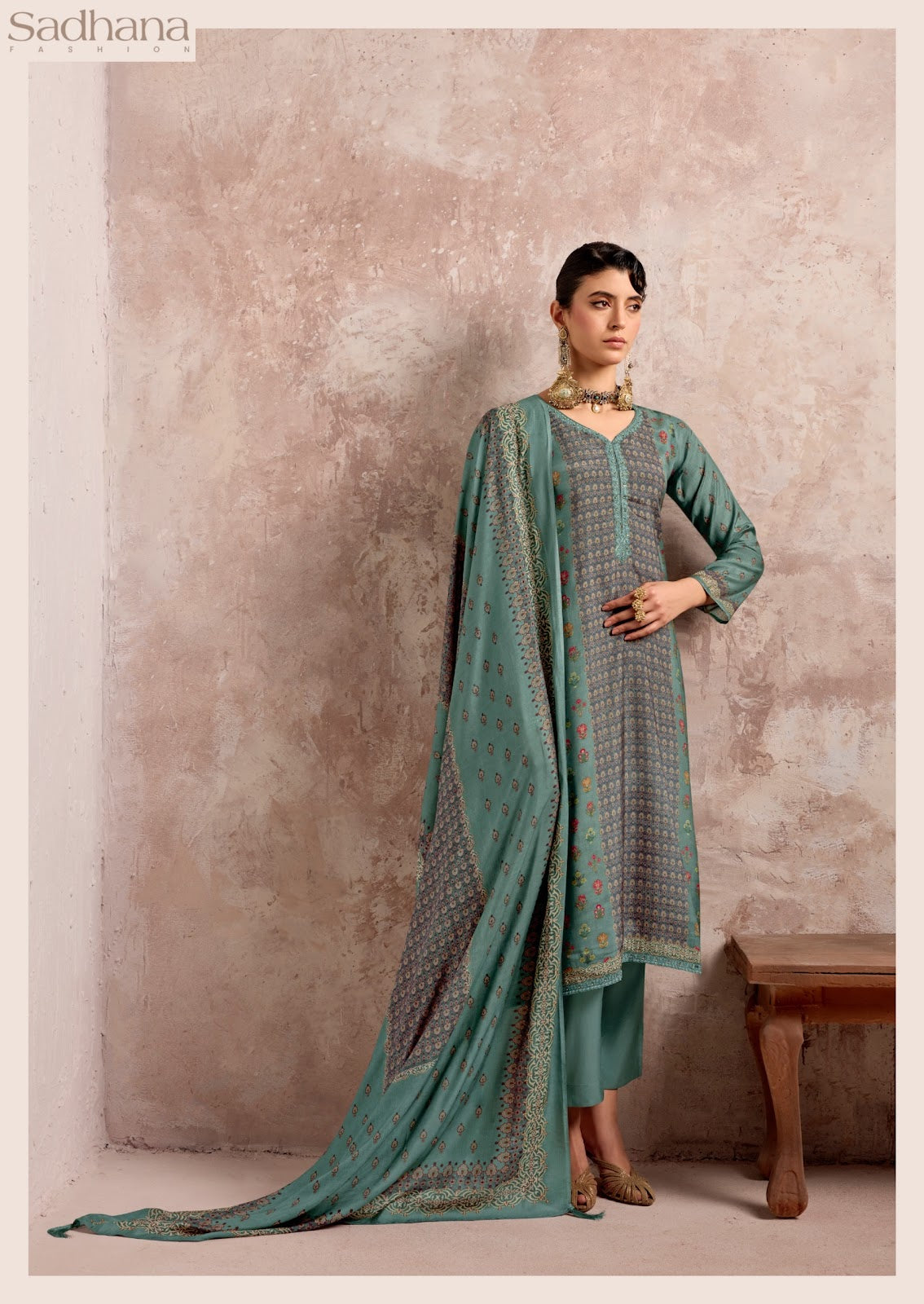 Sadie Sadhana Bemberg Muslin Pant Style Suits Manufacturer India
