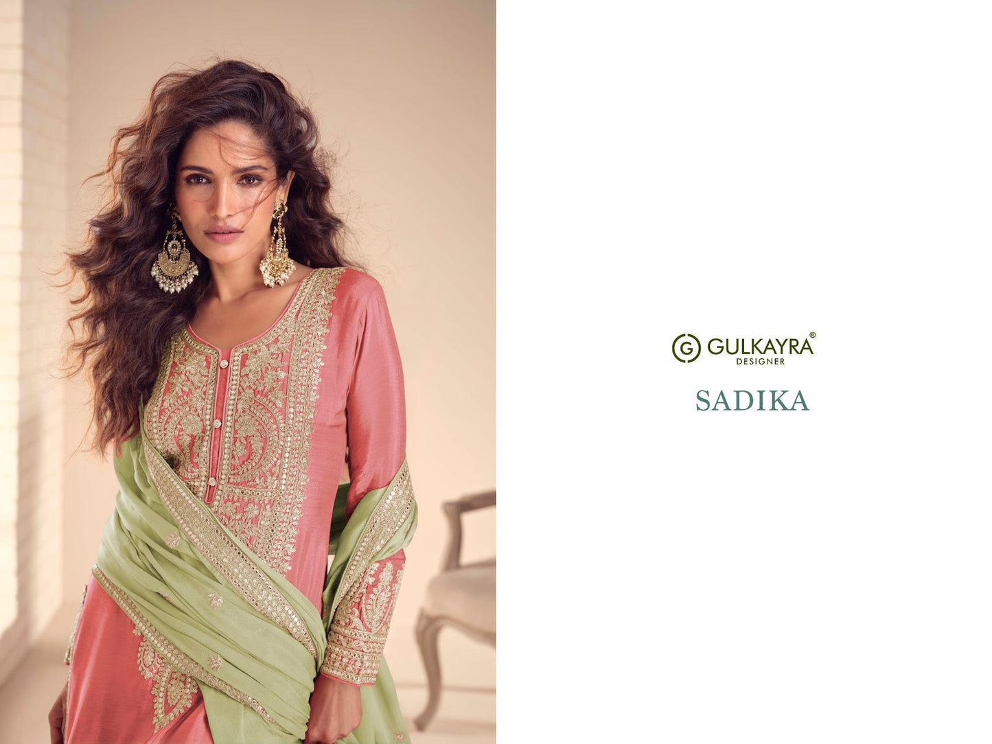 Sadika Gulkayra Designer Chinnon Readymade Suits Exporter Ahmedabad