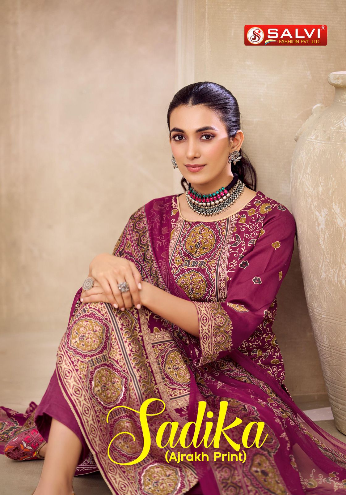 Sadika Salvi Fashion Jam Silk Pant Style Suits Supplier India