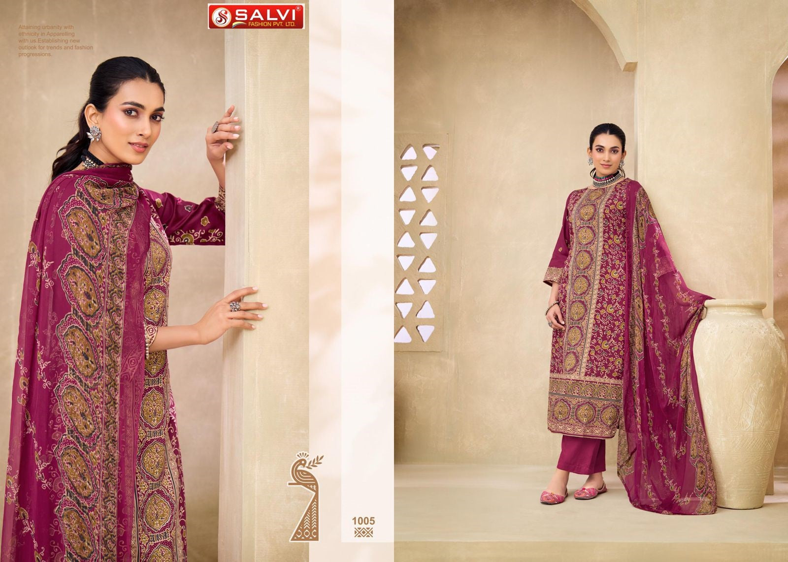 Sadika Salvi Fashion Jam Silk Pant Style Suits Supplier India