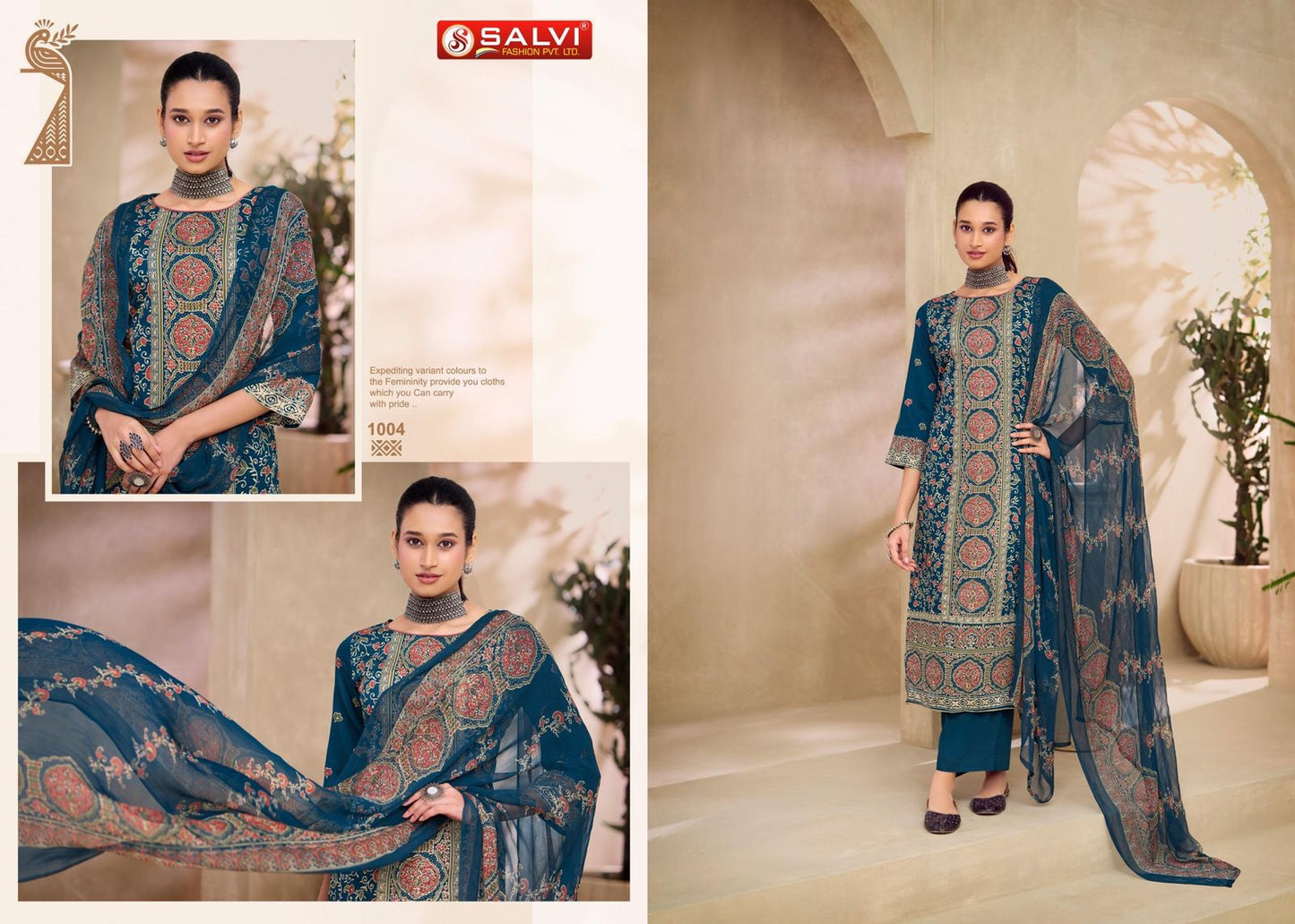 Sadika Salvi Fashion Jam Silk Pant Style Suits Supplier India