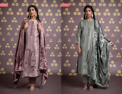 Sadira Naariti Silk Jacquard Velvet Suits Wholesaler Gujarat