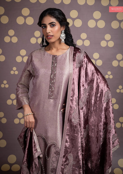 Sadira Naariti Silk Jacquard Velvet Suits Wholesaler Gujarat