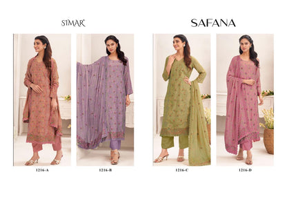 Safana Simar Viscose Muslin Pant Style Suits Wholesale Price