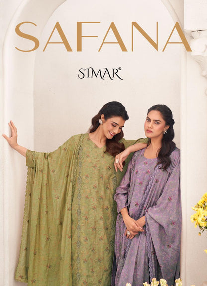 Safana Simar Viscose Muslin Pant Style Suits Wholesale Price