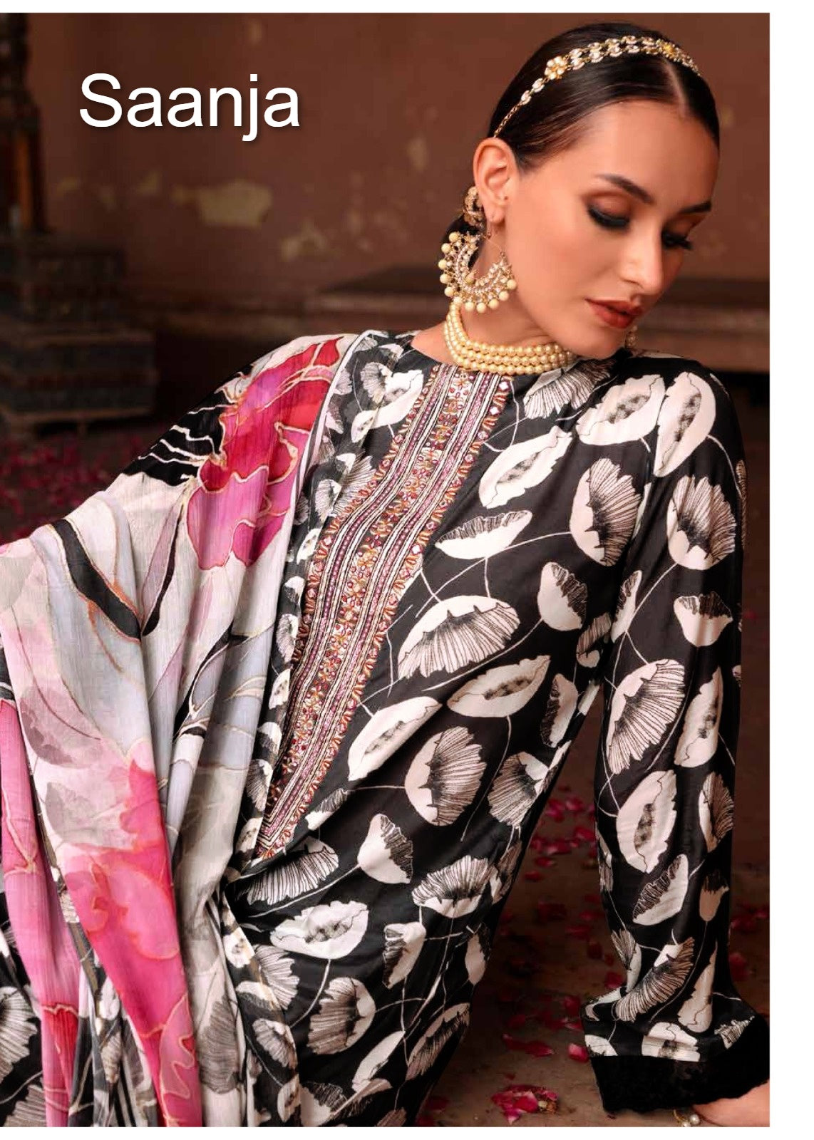 Safar 2 Saanja Viscose Muslin Pant Style Suits Wholesaler