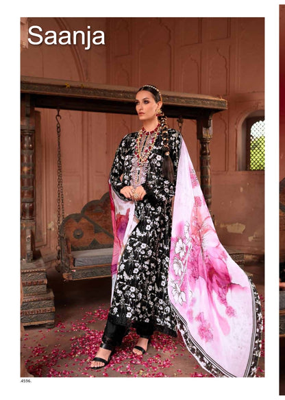 Safar 2 Saanja Viscose Muslin Pant Style Suits Wholesaler
