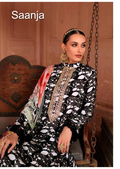 Safar 2 Saanja Viscose Muslin Pant Style Suits Wholesaler