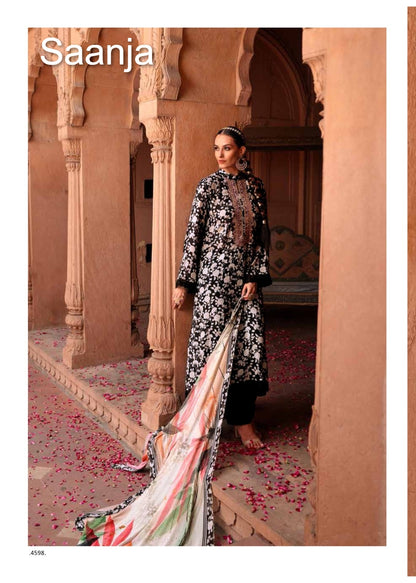 Safar 2 Saanja Viscose Muslin Pant Style Suits Wholesaler