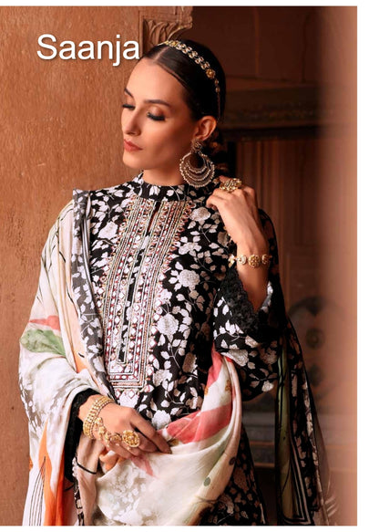 Safar 2 Saanja Viscose Muslin Pant Style Suits Wholesaler