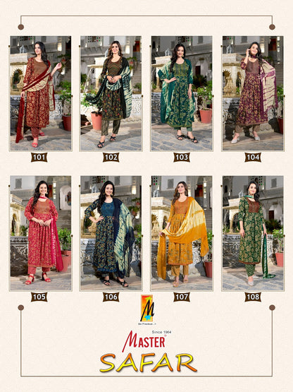 Safar Master Capsule Readymade Anarkali Suits Exporter Ahmedabad
