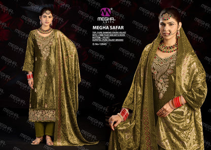 Safar Megha Crush Velvet Suits Exporter Gujarat