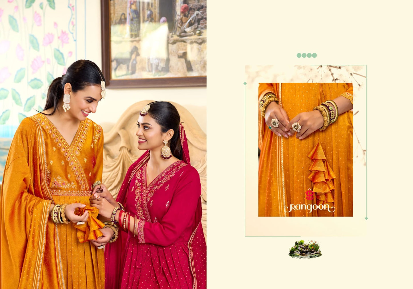 Safar Rangoon Silk Readymade Anarkali Suits Wholesale Rate