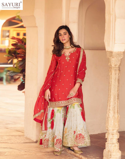 Safar Sayuri Chinon Silk Readymade Suits Wholesale Price