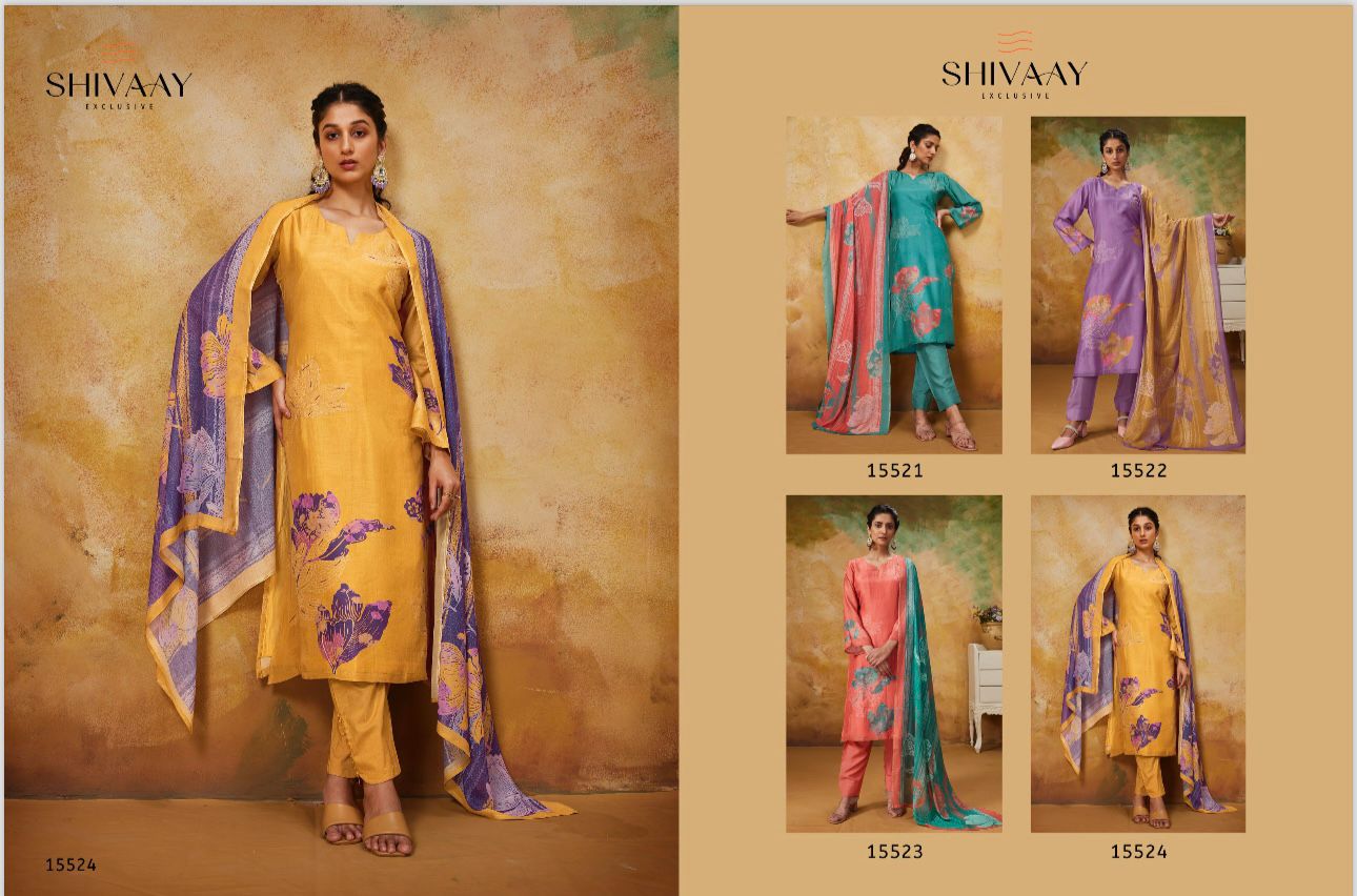 Safar Shivaay Viscose Muslin Pant Style Suits Exporter India