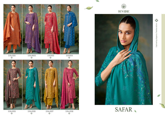 Safar Sunrise Viscose Pashmina Suits Wholesale