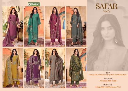 Safar Vol 2 Salvi Fashion Silk Plazzo Style Suits Wholesale Price