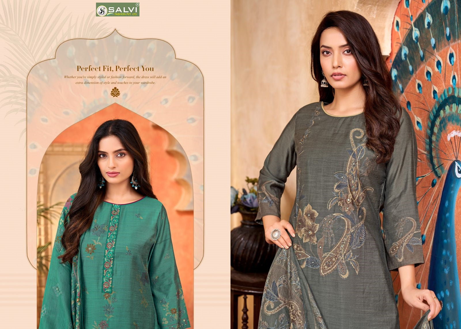 Safar Vol 2 Salvi Fashion Silk Plazzo Style Suits Wholesale Price