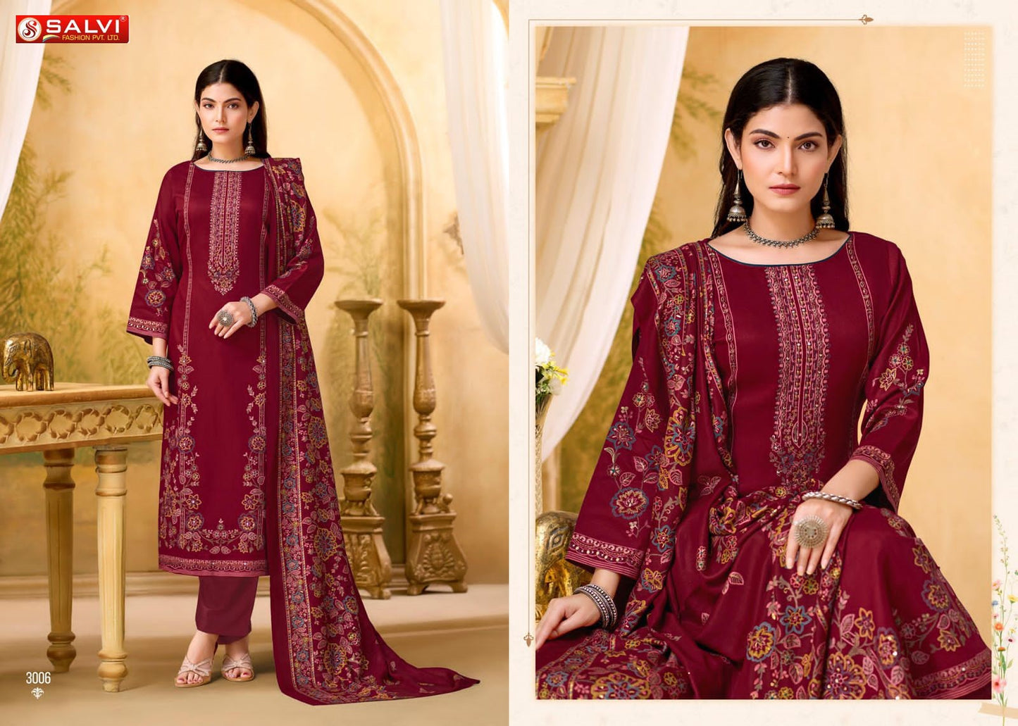 Safar Vol 3 Salvi Fashion Silk Plazzo Style Suits Exporter Gujarat