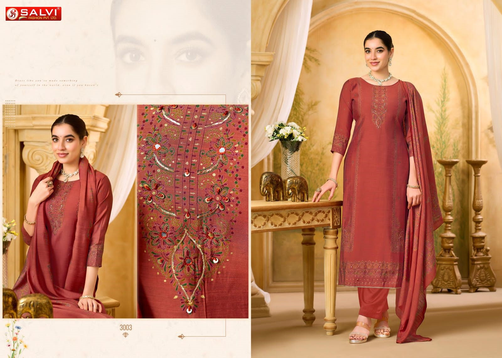 Safar Vol 3 Salvi Fashion Silk Plazzo Style Suits Exporter Gujarat