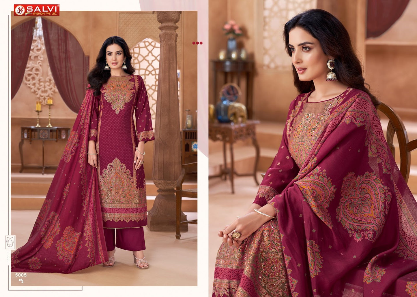 Safar Vol 5 Salvi Fashion Modal Silk Pant Style Suits Supplier India