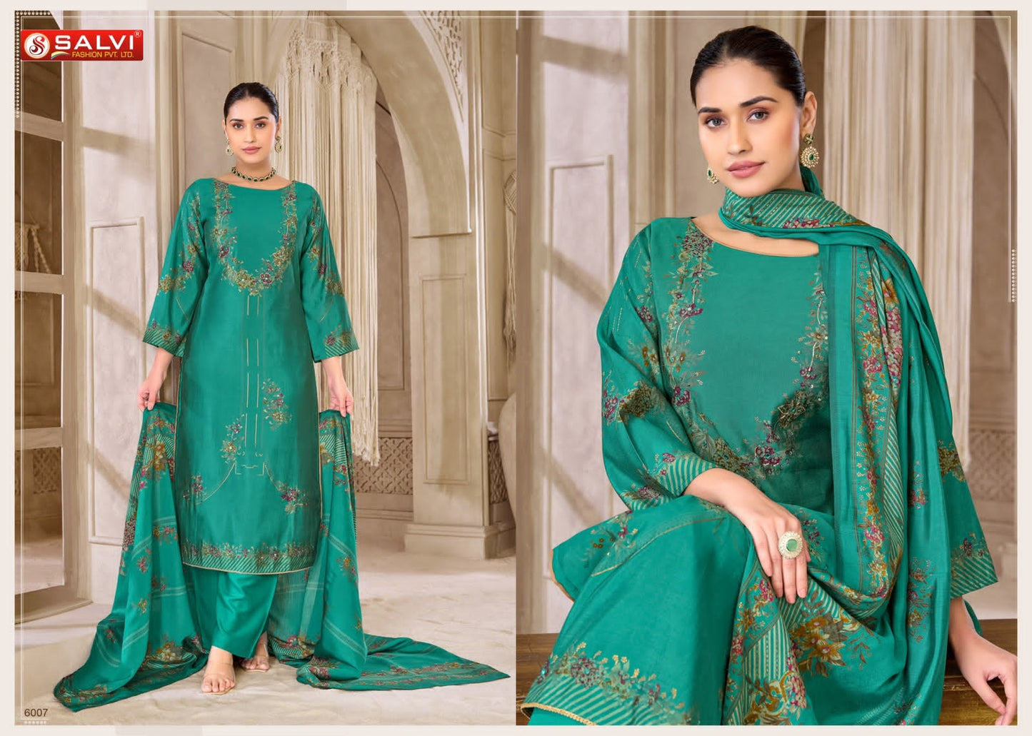 Safar Vol 6 Salvi Fashion Modal Silk Pant Style Suits Supplier