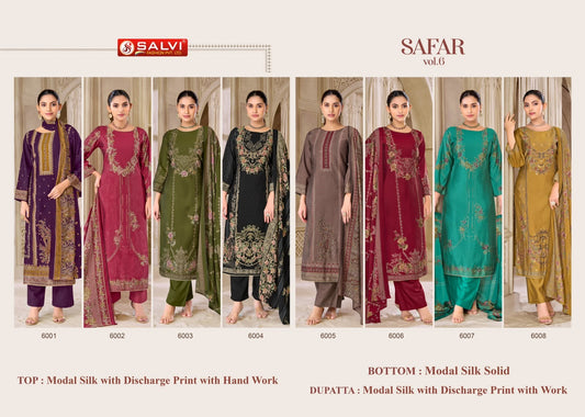 Safar Vol 6 Salvi Fashion Modal Silk Pant Style Suits Supplier