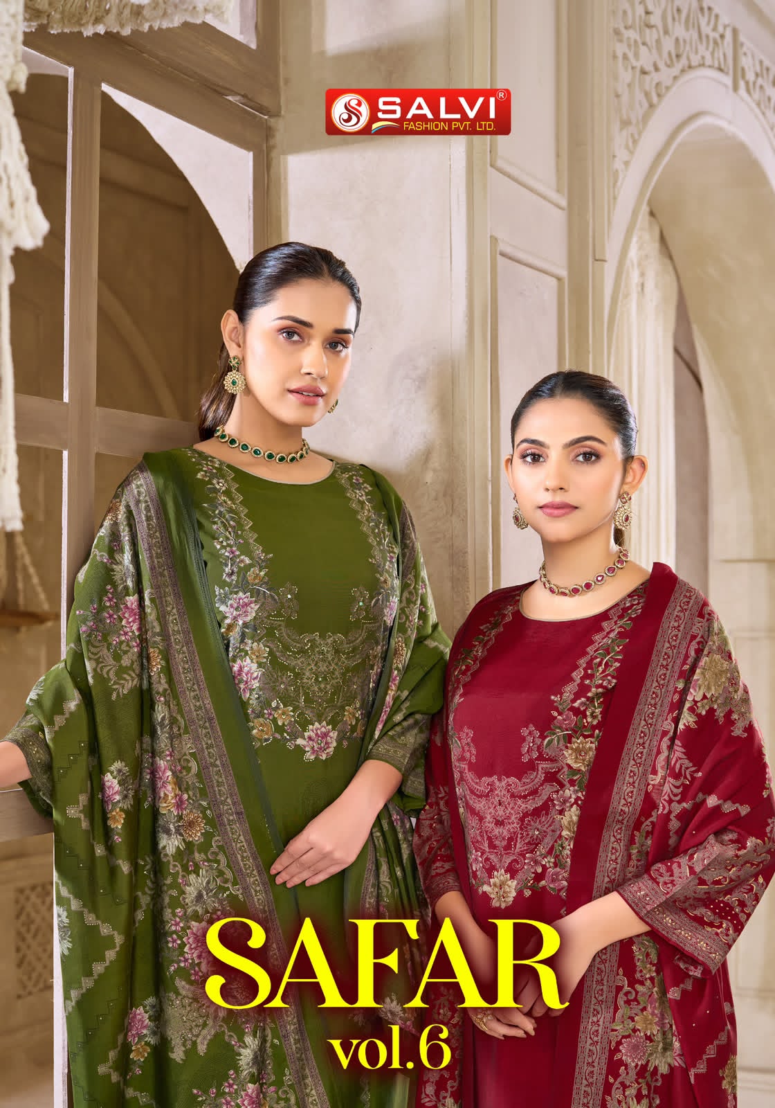 Safar Vol 6 Salvi Fashion Modal Silk Pant Style Suits Supplier