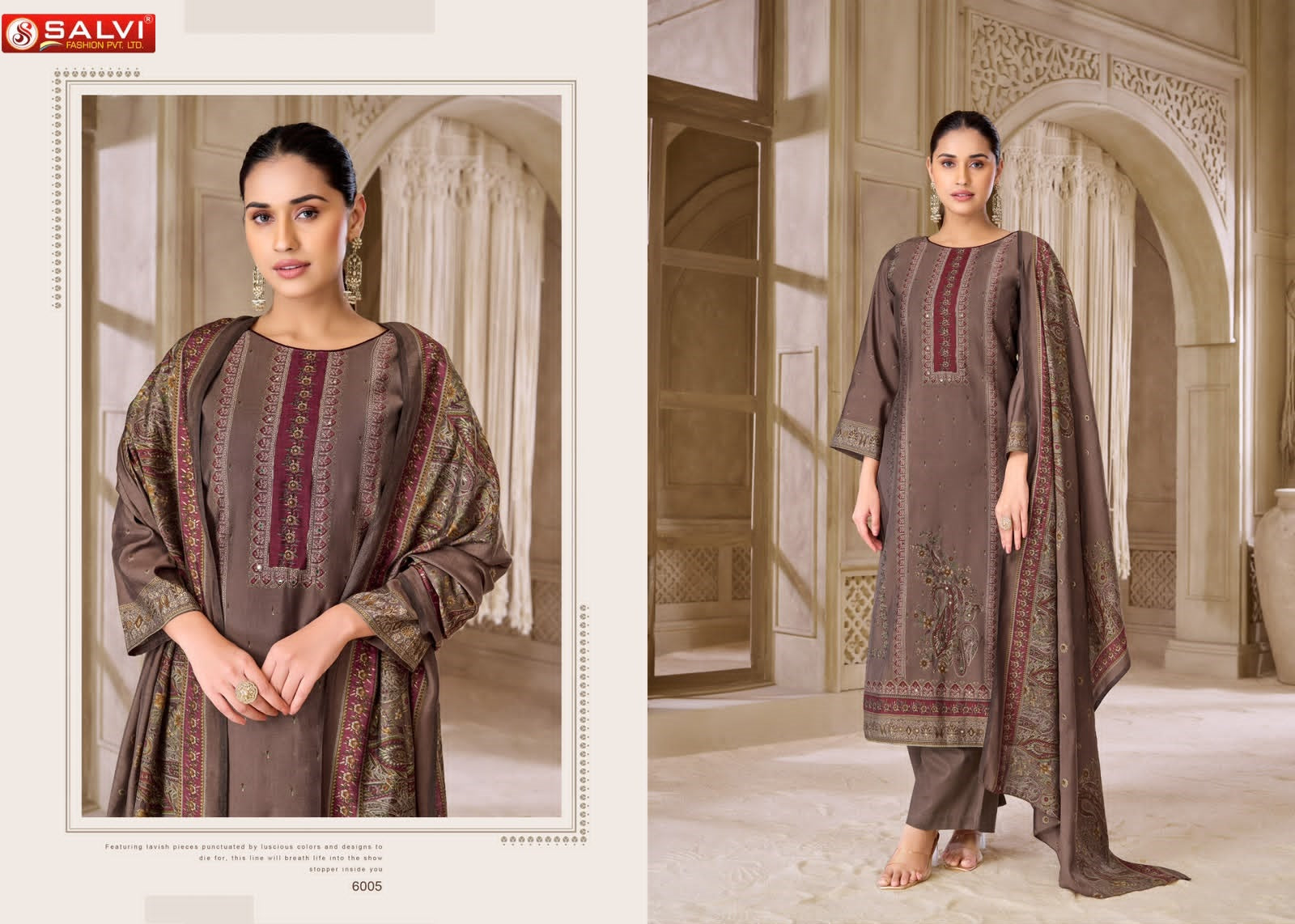 Safar Vol 6 Salvi Fashion Modal Silk Pant Style Suits Supplier