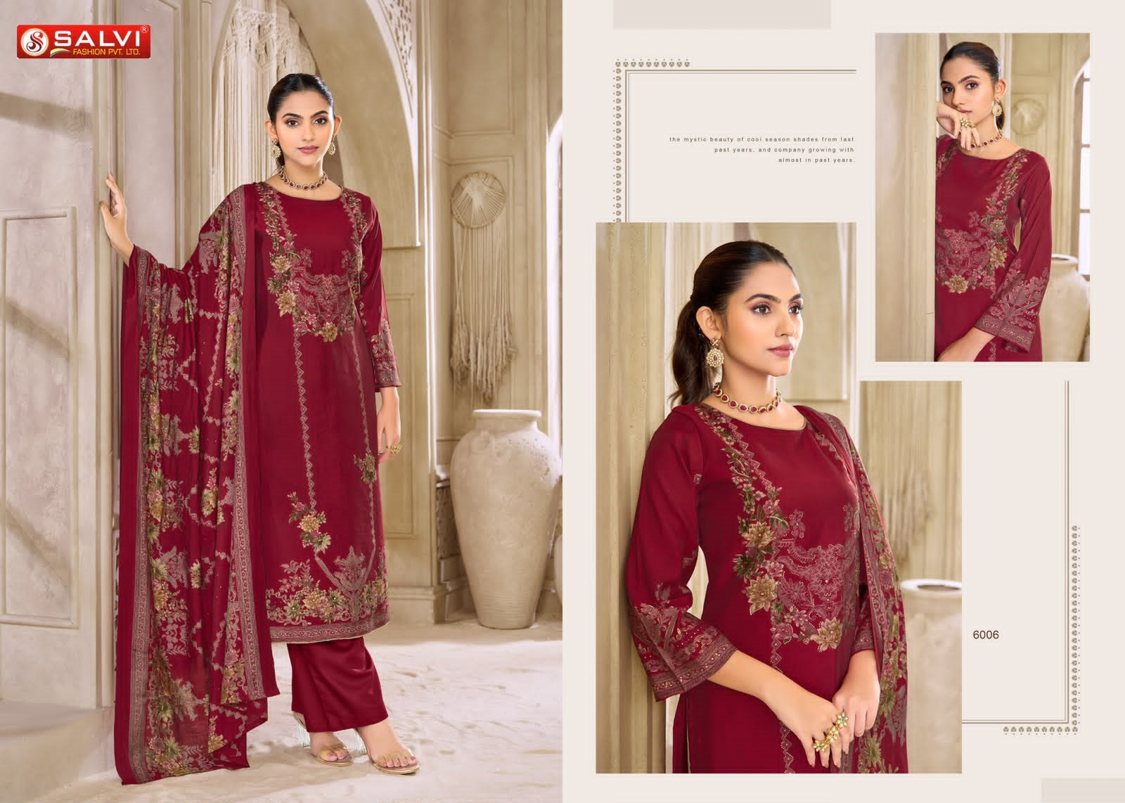 Safar Vol 6 Salvi Fashion Modal Silk Pant Style Suits Supplier