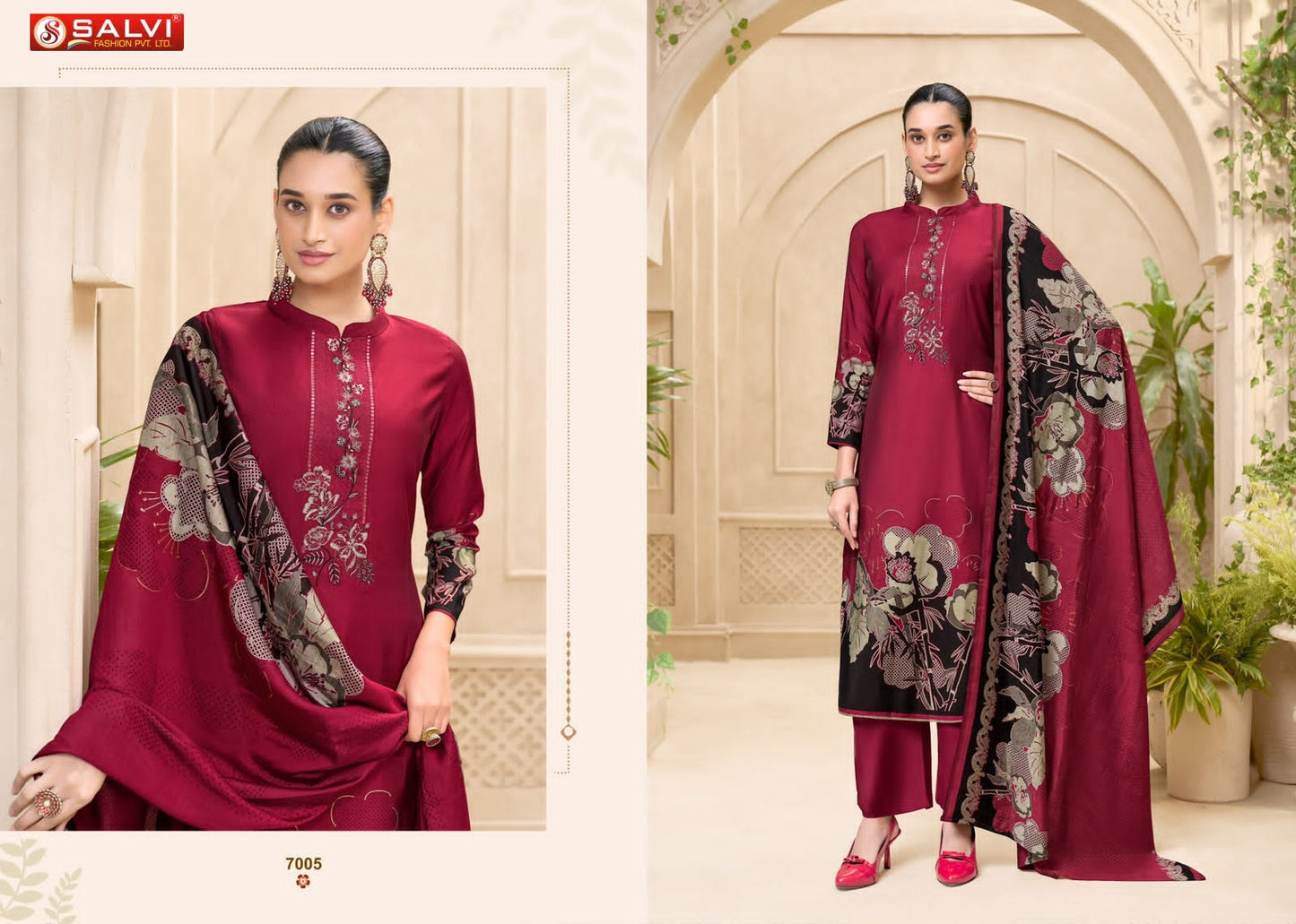 Safar Vol 7 Salvi Fashion Modal Silk Pant Style Suits Wholesale Price