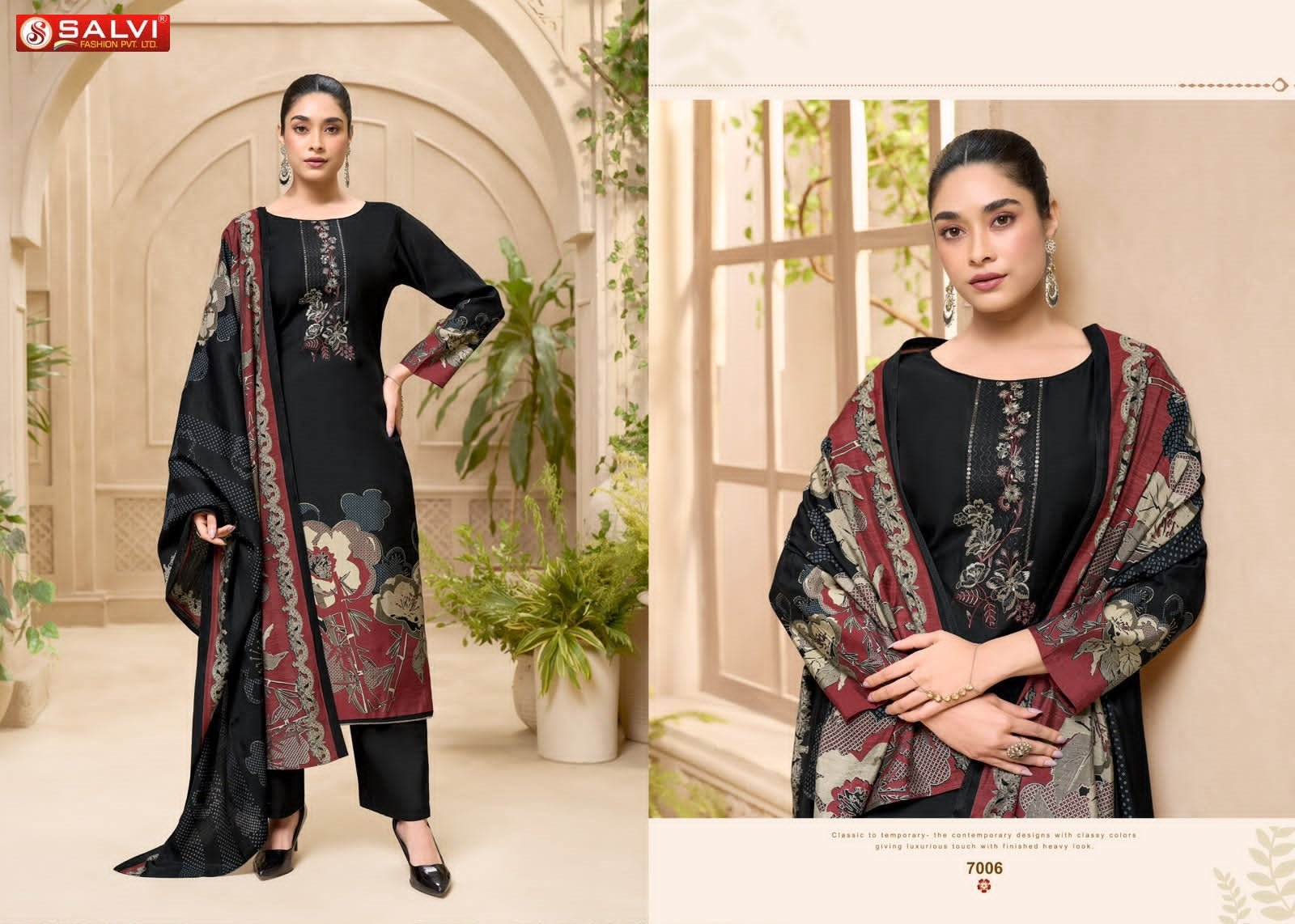 Safar Vol 7 Salvi Fashion Modal Silk Pant Style Suits Wholesale Price