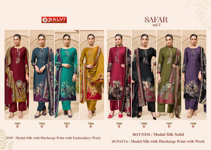 Safar Vol 7 Salvi Fashion Modal Silk Pant Style Suits Wholesale Price