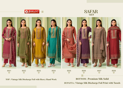 Safar Vol 8 Salvi Fashion Vintage Silk Pant Style Suits Wholesale