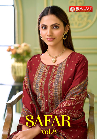 Safar Vol 8 Salvi Fashion Vintage Silk Pant Style Suits Wholesale