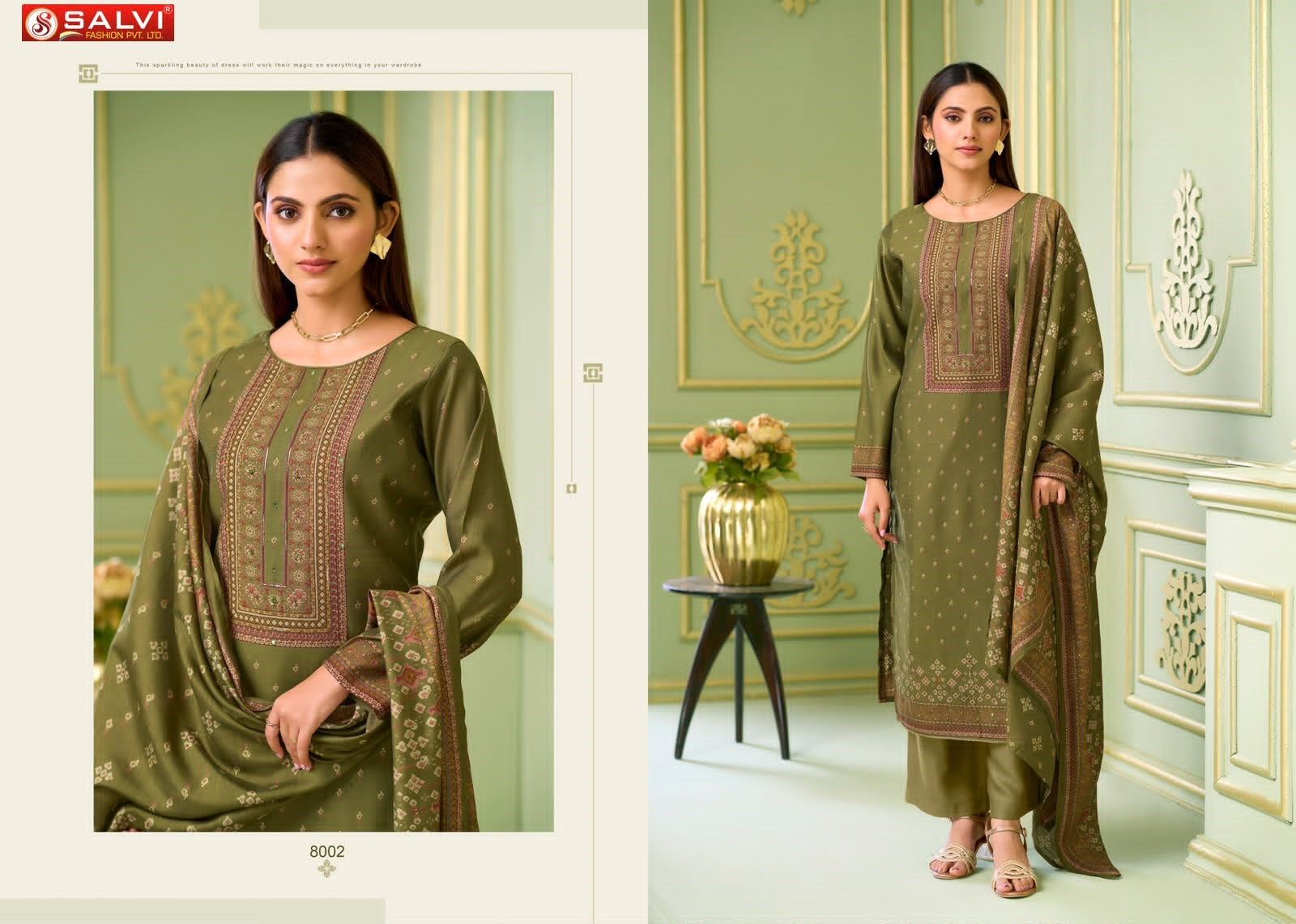 Safar Vol 8 Salvi Fashion Vintage Silk Pant Style Suits Wholesale