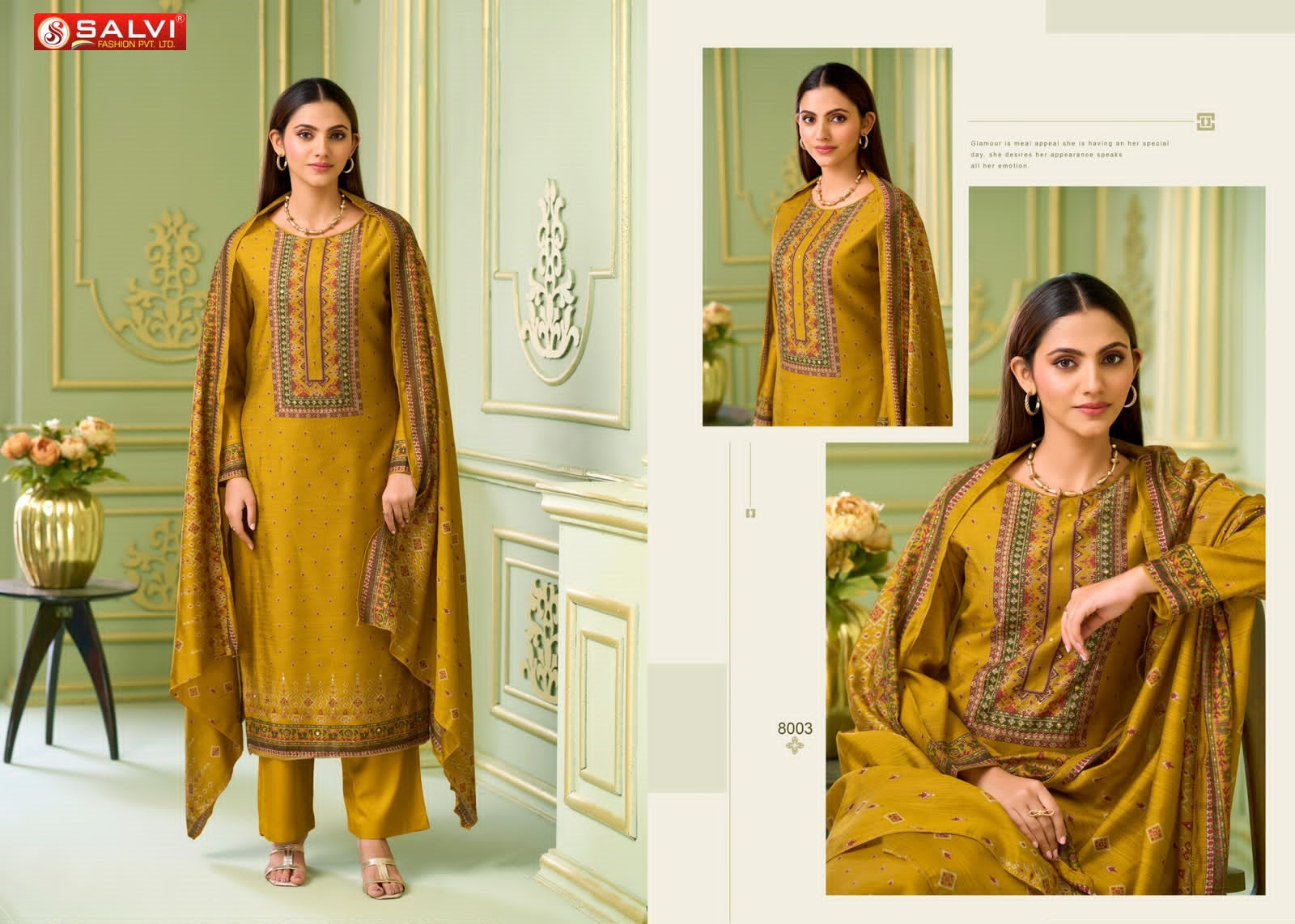Safar Vol 8 Salvi Fashion Vintage Silk Pant Style Suits Wholesale