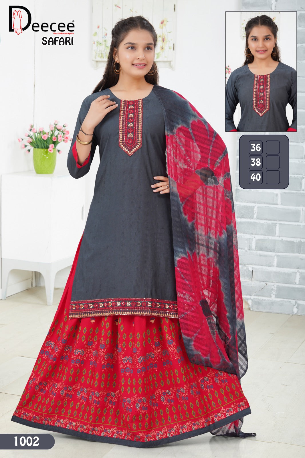 Safari Deecee Dobby Girls Readymade Skirt Style Suits Wholesale Price