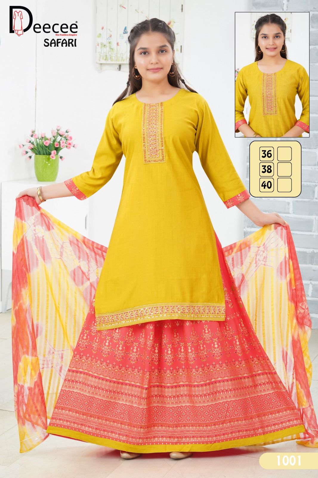 Safari Deecee Dobby Girls Readymade Skirt Style Suits Wholesale Price