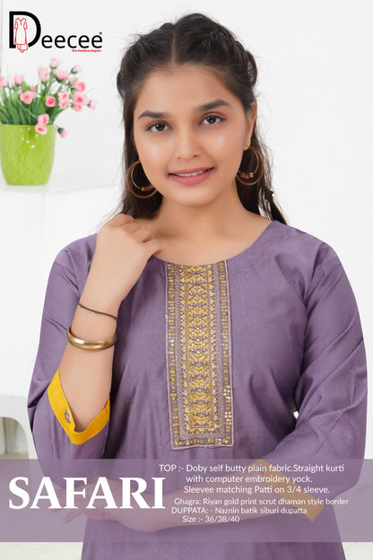 Safari Deecee Dobby Girls Readymade Skirt Style Suits Wholesale Price