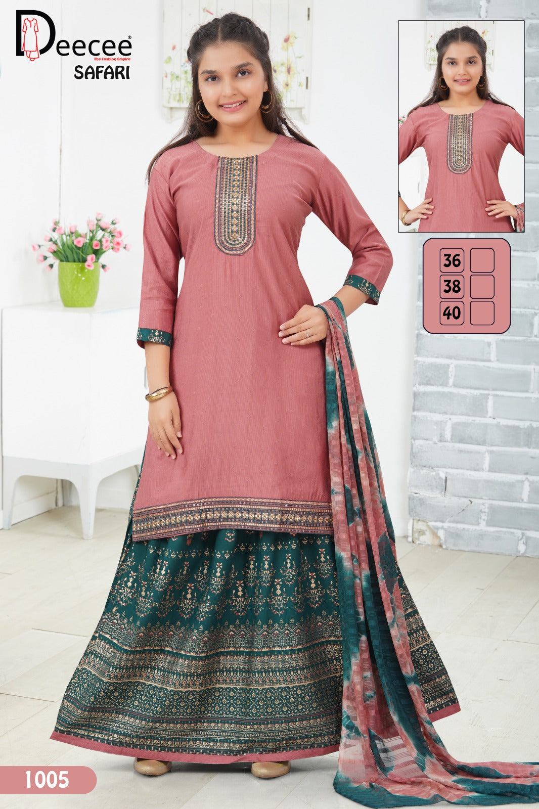 Safari Deecee Dobby Girls Readymade Skirt Style Suits Wholesale Price