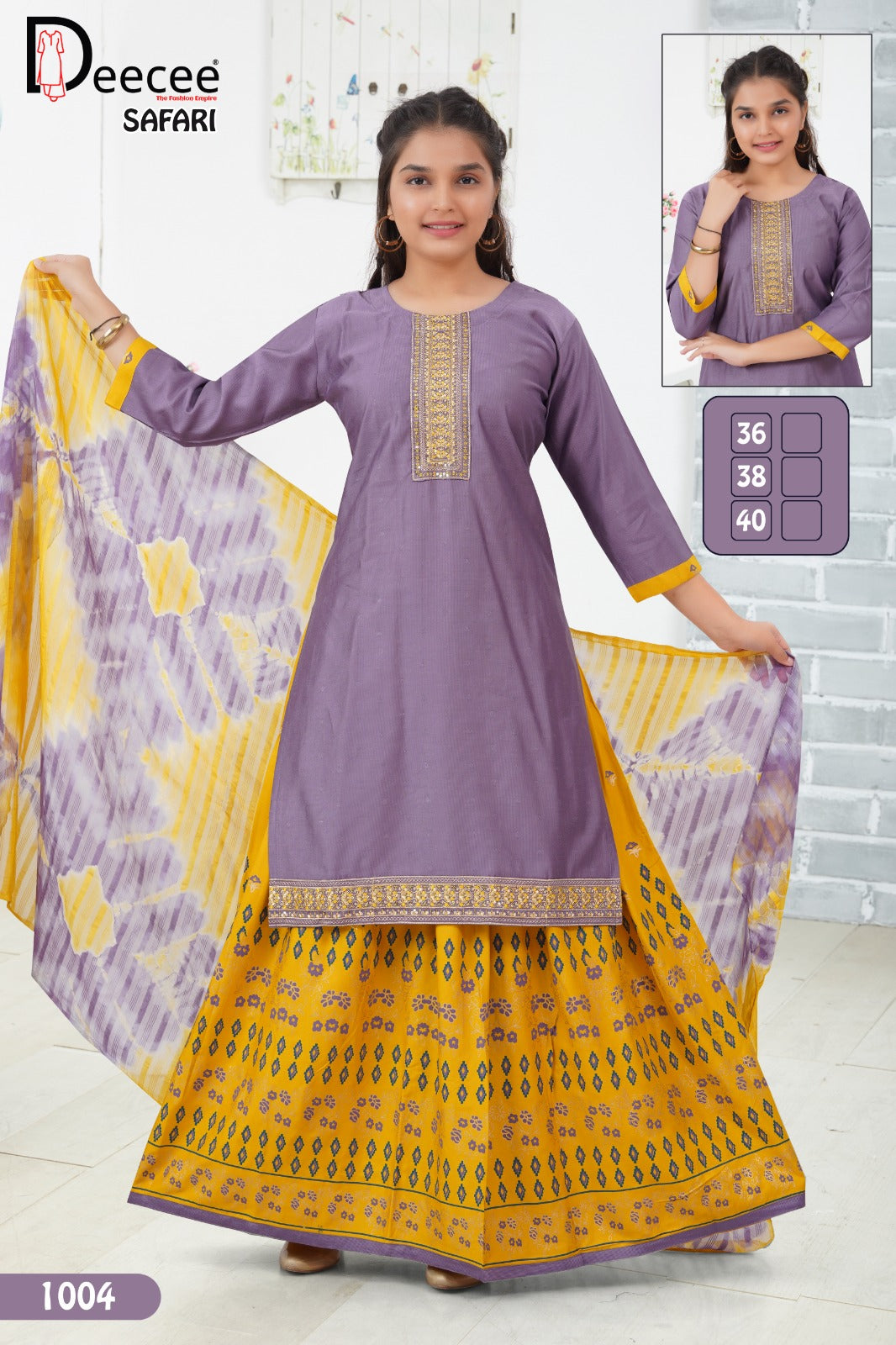 Safari Deecee Dobby Girls Readymade Skirt Style Suits Wholesale Price