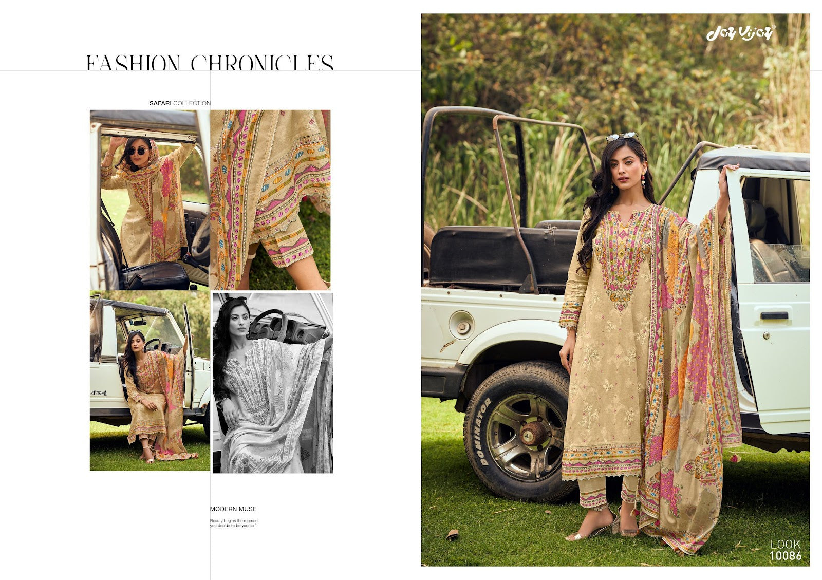 Safari Jay Vijay Pure Cotton Pant Style Suits Wholesale Rate
