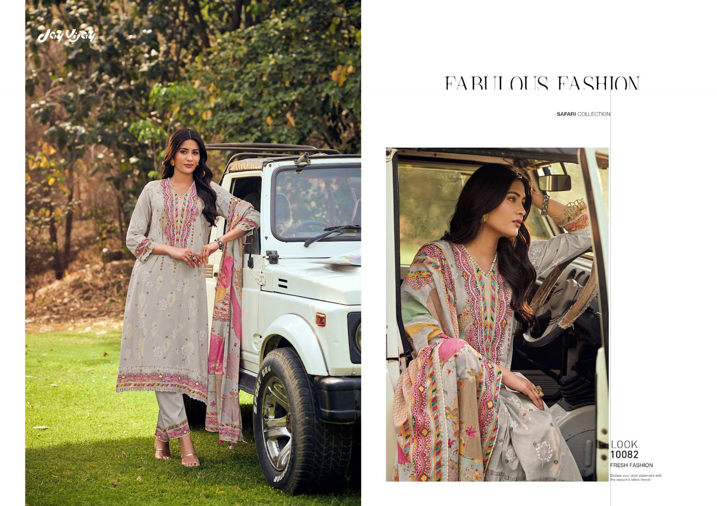 Safari Jay Vijay Pure Cotton Pant Style Suits Wholesale Rate
