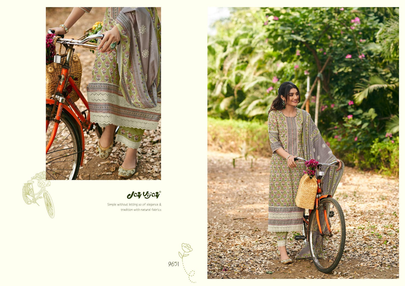 Safarnama Jay Vijay Pure Cotton Pant Style Suits Supplier Ahmedabad