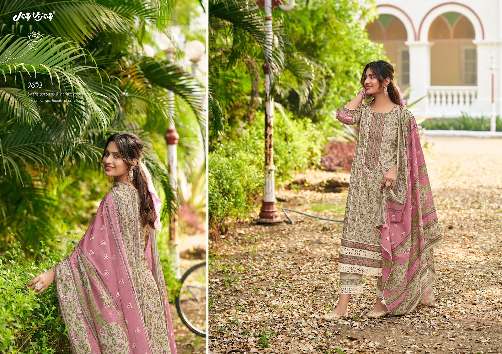 Safarnama Jay Vijay Pure Cotton Pant Style Suits Supplier Ahmedabad