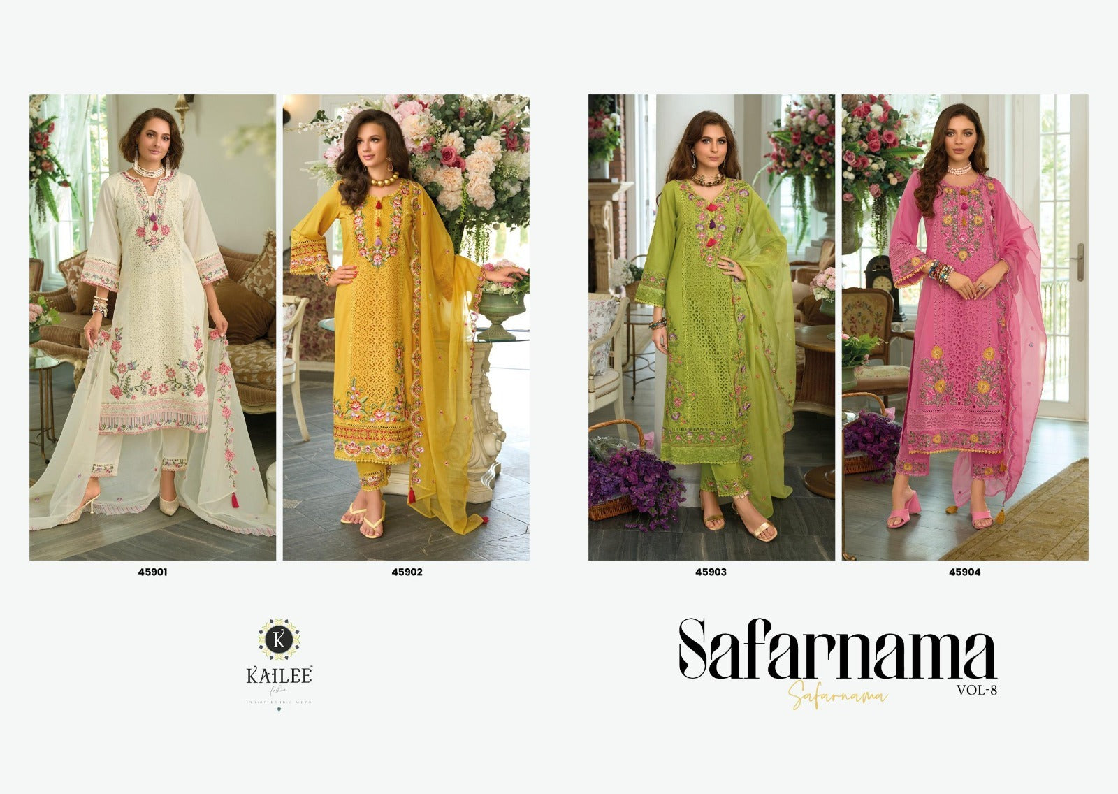 Safarnama Vol 8 Kailee Fashion Cotton Readymade Pant Style Suits Wholesaler India