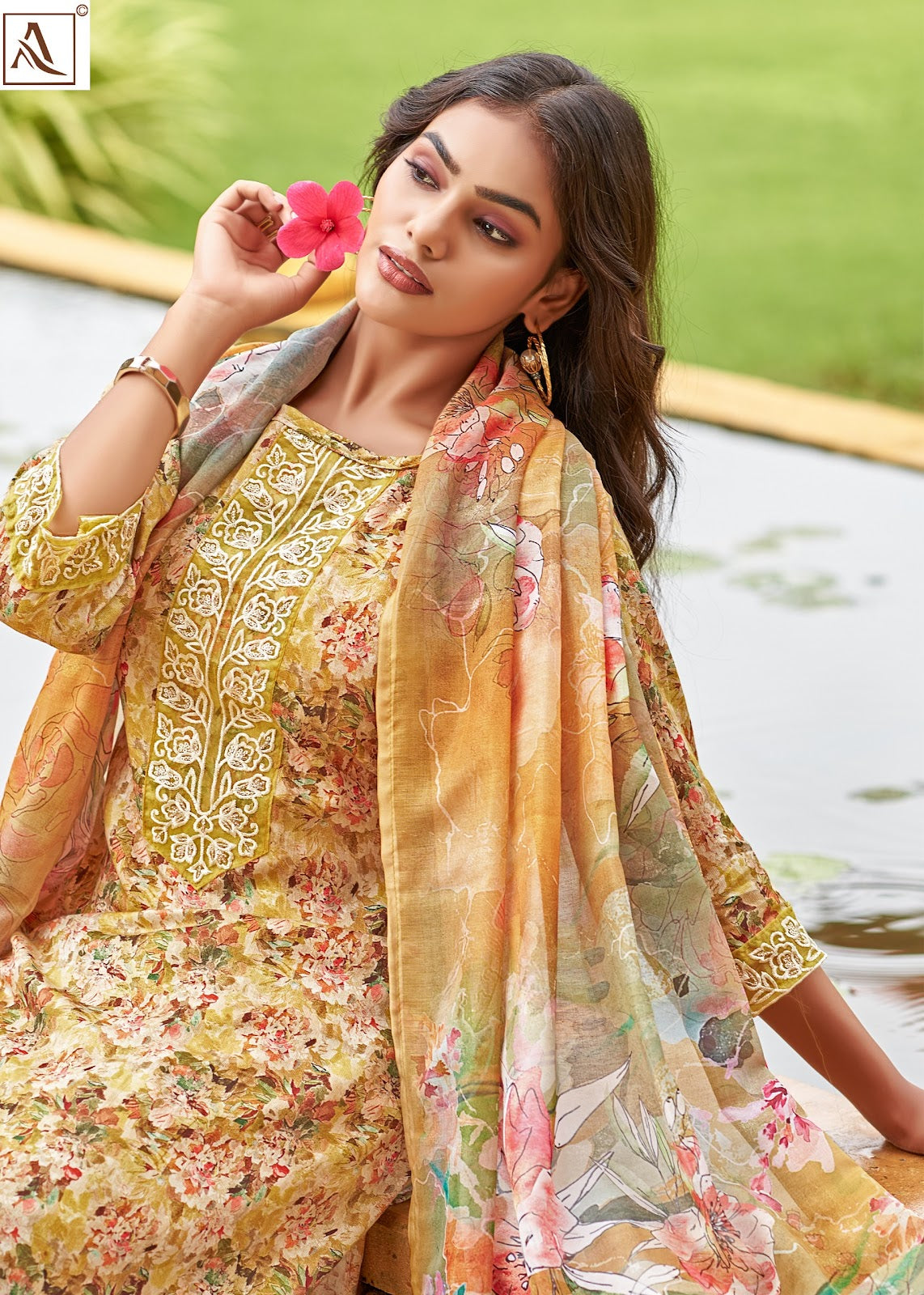 Safeena Alok Zam Cotton Karachi Salwar Suits Supplier